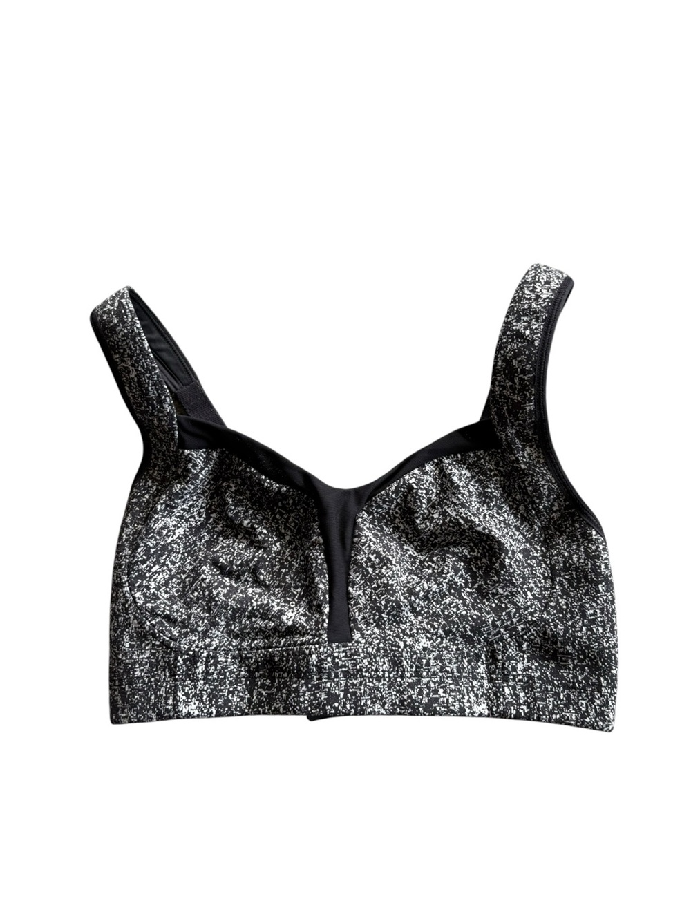 Lululemon Black White Abstract Print Support Sports Bra